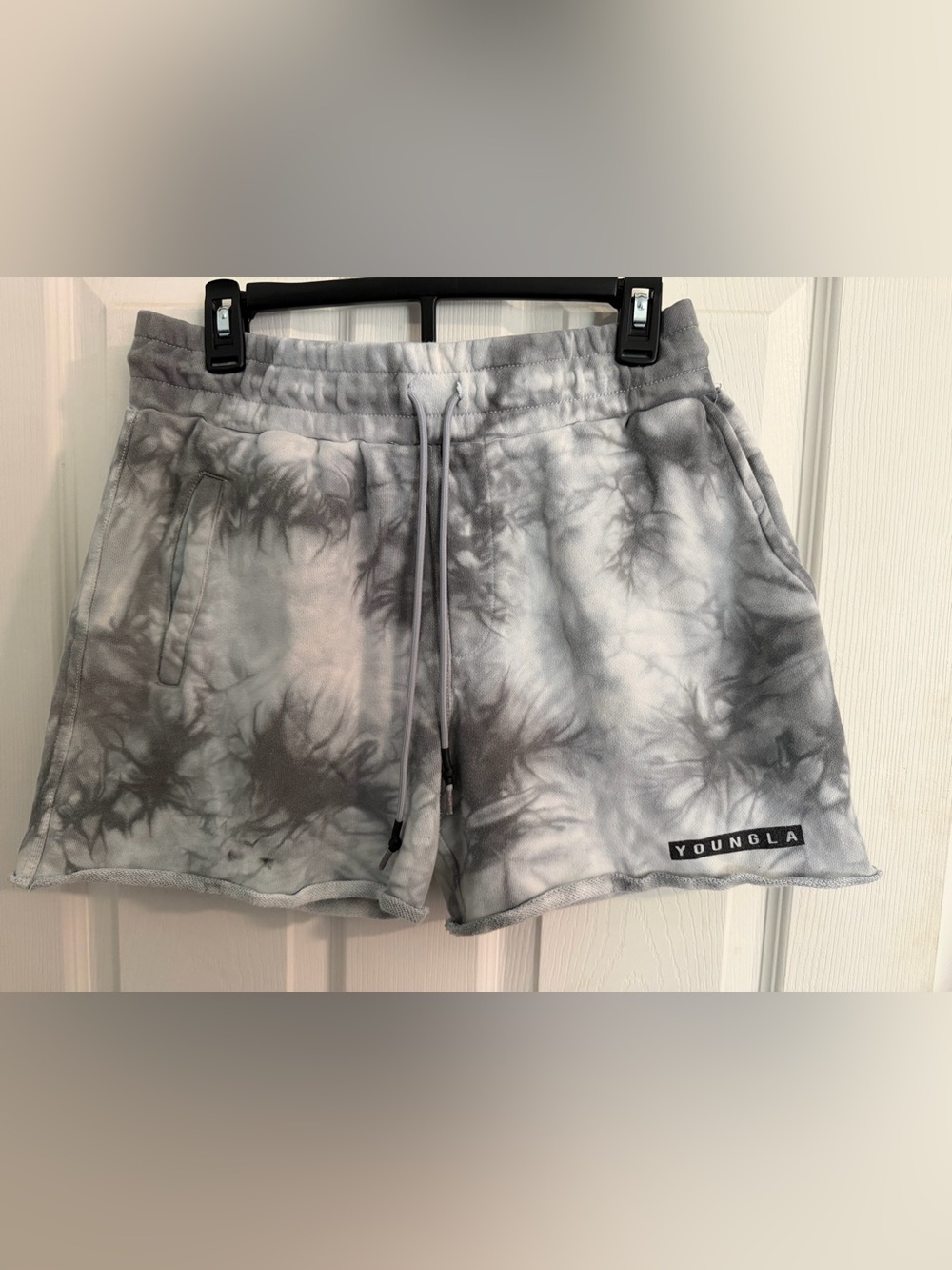 Cotton - YoungLA Men’s Tie-Dye Fleece Sweat Shorts - Size L